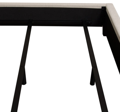 Devon Grid Tufted Queen Bed, Sand Fabric By Diamond Sofa