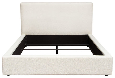 Cloud 43" Low Profile Queen Bed in Ivory Boucle Fabric By Diamond Sofa