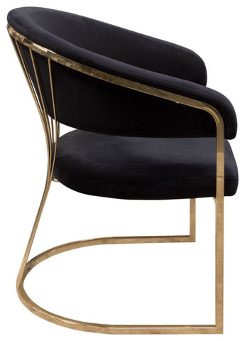 Solstice Dining Chair, Black Velvet By Diamond Sofa