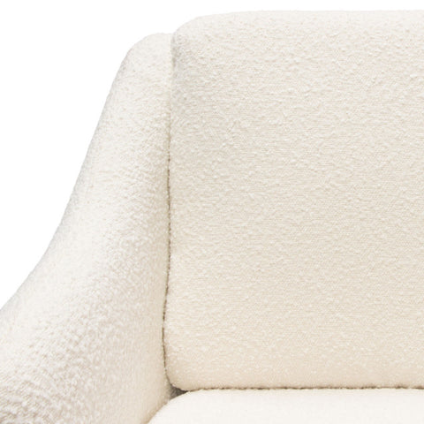 Bryce Accent Chair, Ivory Boucle wrapped, Black Powder Coated Metal Frame By Diamond Sofa