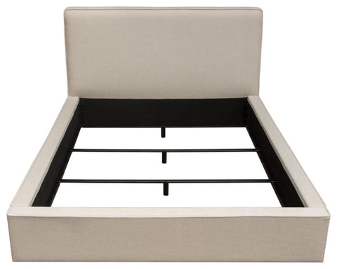 Cloud 43" Low Profile Eastern King Bed in Sand Fabric By Diamond Sofa