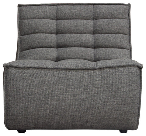 Marshall 3PC Corner Modular Sectional w/ Scooped Seat in Grey Fabric By Diamond Sofa