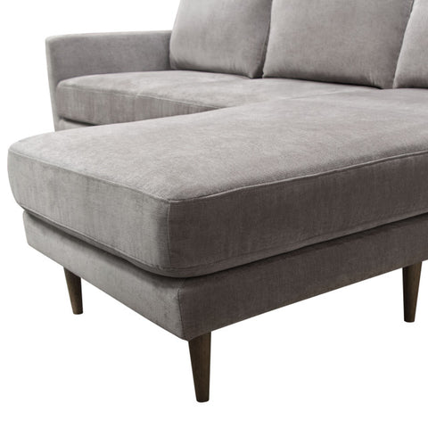 Kelsey Reversible Chaise Sectional in Grey Fabric By Diamond Sofa