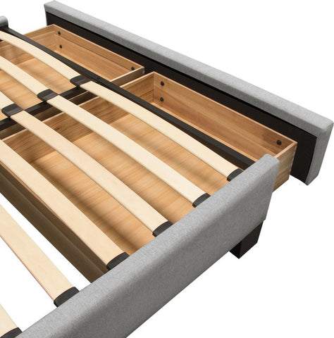 Diamond Sofa Beverly Bed, Gray Fabric, Queen By Diamond Sofa