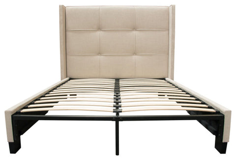Beverly Queen Bed With Footboard Storage, Sand By Diamond Sofa