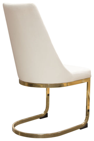 Vogue Set of (2) Dining Chairs in Cream Velvet By Diamond Sofa