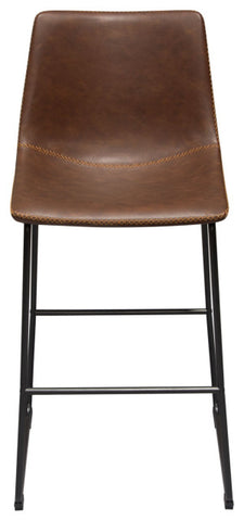 Theo 2 Bar Height Chairs, Chocolate By Diamond Sofa