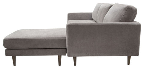 Kelsey Reversible Chaise Sectional in Grey Fabric By Diamond Sofa