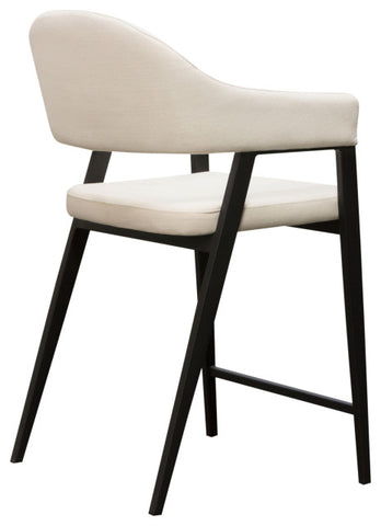 Adele 2 Counter Height Chairs, Cream Fabric By Diamond Sofa