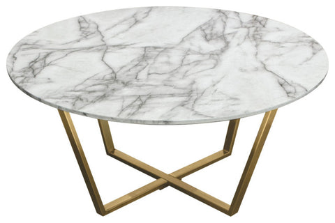 Vida 35" Round Cocktail Table By Diamond Sofa