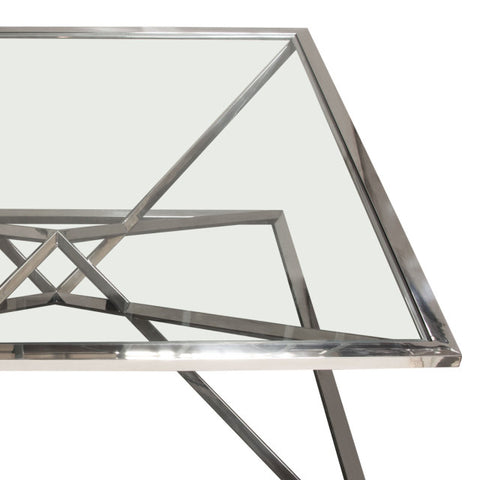 Aria Square Cocktail Table wiith Metal Base, Black By Diamond Sofa