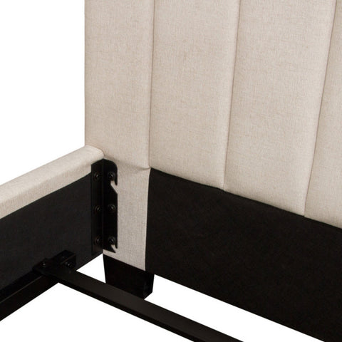 Arden Queen Bed, Cream Fabric By Diamond Sofa