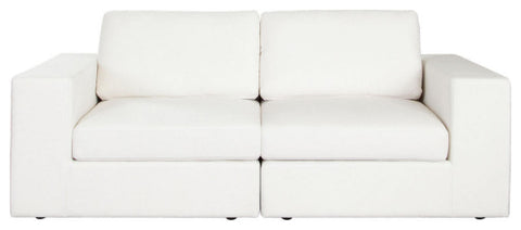 Muse 2PC Modular Sofa in Mist White Performance Fabric By Diamond Sofa