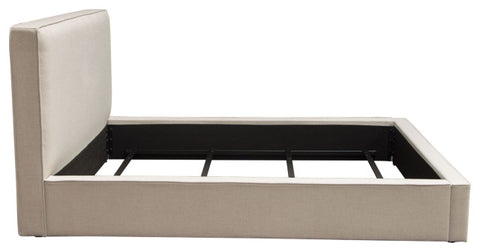 Cloud 43" Low Profile Queen Bed in Sand Fabric By Diamond Sofa