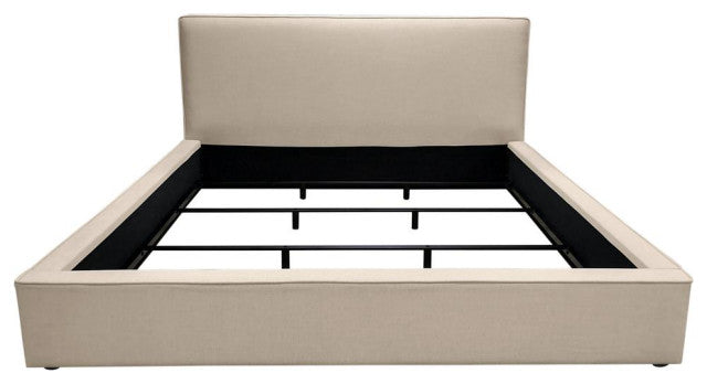 Cloud 43" Low Profile Eastern King Bed, Sand Fabric By Diamond Sofa