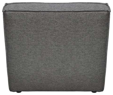 Marshall Scooped Seat Armless Chair in Grey Fabric By Diamond Sofa