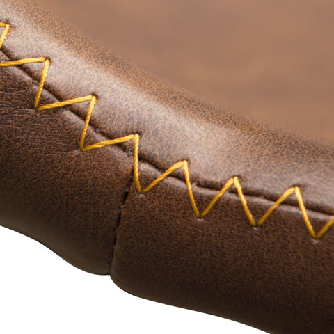 Theo Set of (4) Dining Chairs in Chocolate Leatherette Black Metal Base By Diamond Sofa