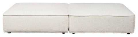 Cara 2-Piece Square Modular Lounger in Ivory Boucle Fabric By Diamond Sofa
