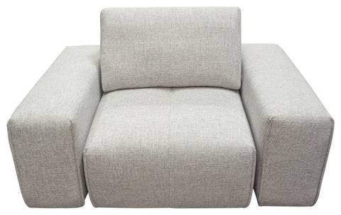 Jazz Modular 1-Seater with Adjustable Backrest in Light Brown Fabric By Diamond Sofa