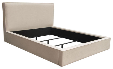 Cloud 43" Low Profile Queen Bed in Sand Fabric By Diamond Sofa