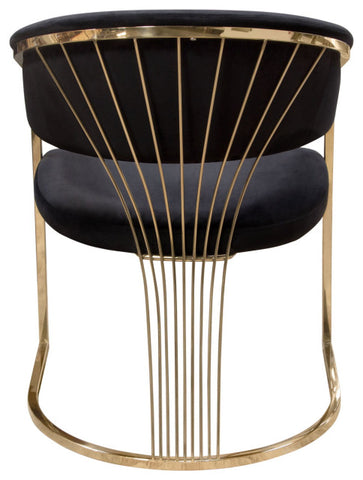 Solstice Dining Chair, Black Velvet By Diamond Sofa