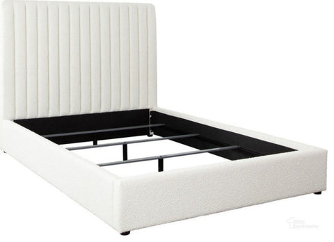 Brooke 54" Queen Bed in Ivory Boucle By Diamond Sofa
