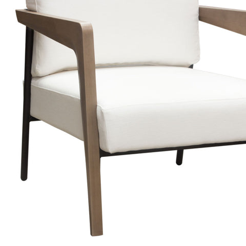 Blair Accent Chair in White Fabric By Diamond Sofa