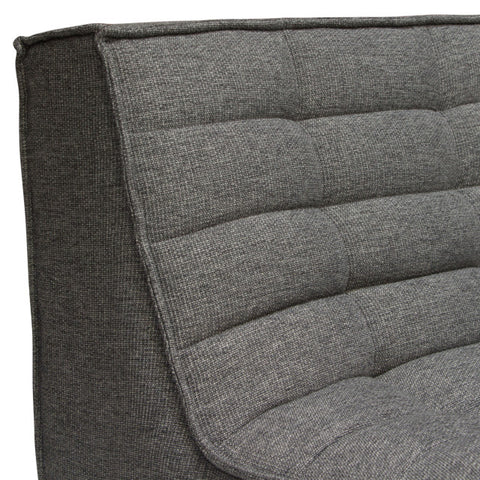 Marshall Scooped Seat Armless Chair in Grey Fabric By Diamond Sofa