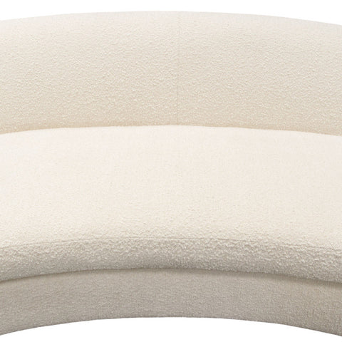 Pascal Sofa in Bone Boucle Textured Fabric Contoured Arms & Back By Diamond Sofa