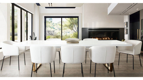 Avery Set of (2) Dining Chairs in Mist White Performance Fabric By Diamond Sofa