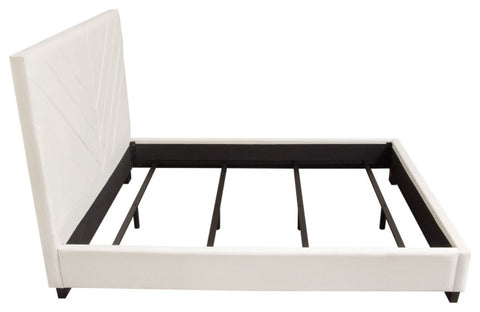 Vogue Queen Bed With 54" Headboard, Light Cream Velvet By Diamond Sofa