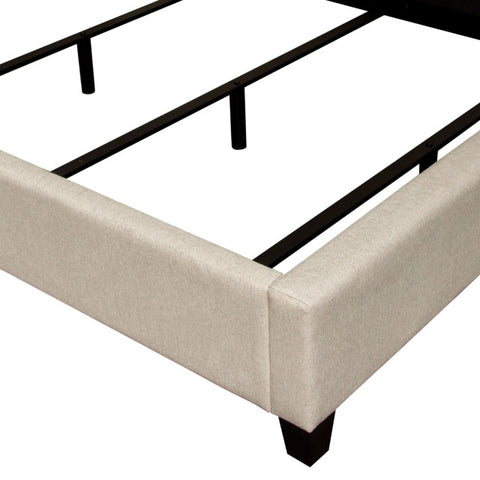 Devon Grid Tufted Queen Bed in Sand Fabric By Diamond Sofa
