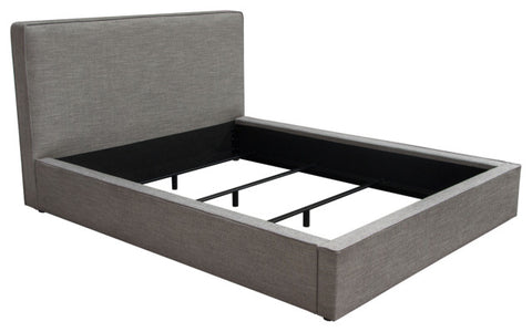Cloud 43" Low Profile Eastern King Bed, Gray Fabric By Diamond Sofa