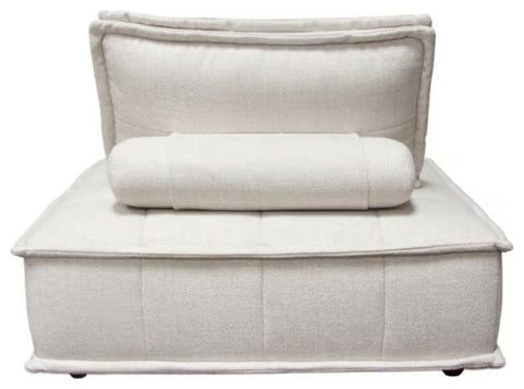 Platform 3-Piece Square Modular Lounger in Light Sand Fabric By Diamond Sofa