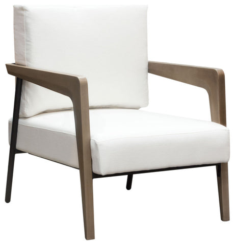 Blair Accent Chair in White Fabric By Diamond Sofa