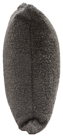 Set of (2) 16" Square Accent Pillows in Charcoal Boucle Textured Fabric By Diamond Sofa