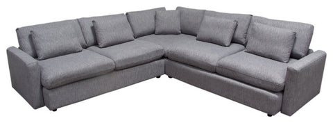 Arcadia 3PC Corner Sectional in Grey Fabric By Diamond Sofa