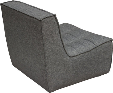 Marshall Scooped Seat Armless Chair - Gray By Diamond Sofa