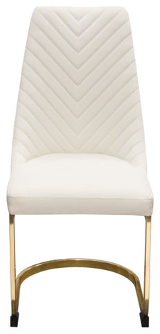 Vogue Set of (2) Dining Chairs in Cream Velvet By Diamond Sofa