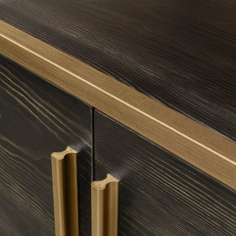 Empire End Table - Dark Brown, Gold By Diamond Sofa