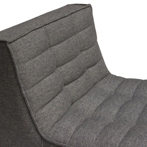 Marshall Scooped Seat Armless Chair in Grey Fabric By Diamond Sofa