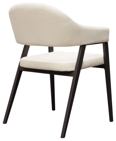 Adele Dining Accent Chairs, Set of 2, Cream Fabric, Metal Frame By Diamond Sofa