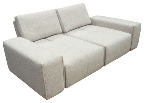Jazz Modular 2-Seater with Adjustable Backrests in Light Brown Fabric By Diamond Sofa