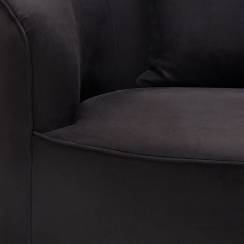 Raven Chair, Black Suede Velvet By Diamond Sofa