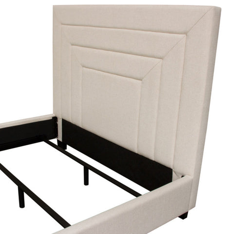 Arden Queen Bed, Cream Fabric By Diamond Sofa