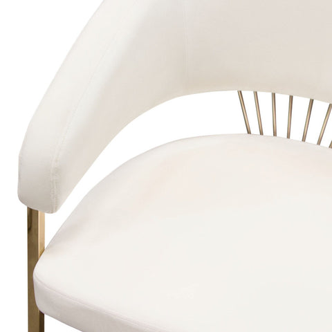 Solstice Dining Chair, Cream Velvet By Diamond Sofa