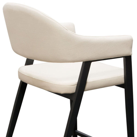 Adele 2 Counter Height Chairs, Cream Fabric By Diamond Sofa