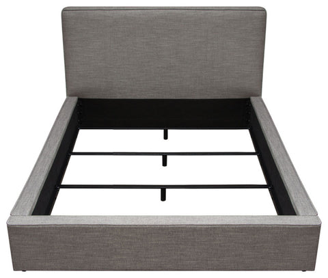 Cloud 43" Low Profile Eastern King Bed in Grey Fabric By Diamond Sofa