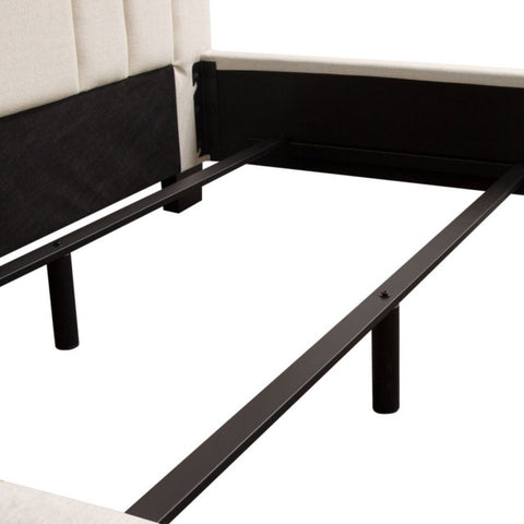 Arden Queen Bed, Cream Fabric By Diamond Sofa