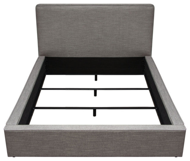 Cloud 43" Low Profile Queen Bed, Grey Fabric By Diamond Sofa